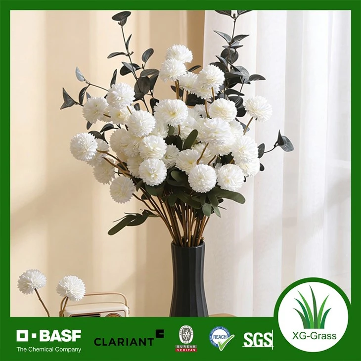Artificial White Pompom Flower Stem Set best